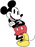 Classic Mickey Mouse leaning