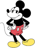 Classic Mickey Mouse with his hands on his hips