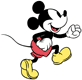 Mickey Mouse climbing
