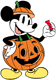Classic Mickey Mouse as a pumpkin