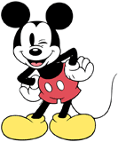 Classic Mickey Mouse winking