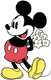 Mickey holding bouquet of flowers behind his back