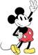 Classic Mickey flashing peace sign