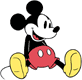 Mickey Mouse sitting down