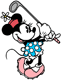 Minnie Mouse playing golf