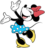 Classic Minnie Mouse clapping her hands