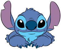 Stitch lying on his stomach