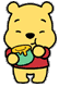 Winnie the Pooh eating honey