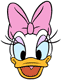 Daisy Duck's smiling face