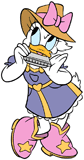 Daisy Duck playing the harmonica