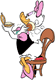 Daisy Duck applying makeup