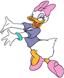 Daisy Duck running with open arms