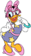 Daisy Duck wearing flamingo glasses
