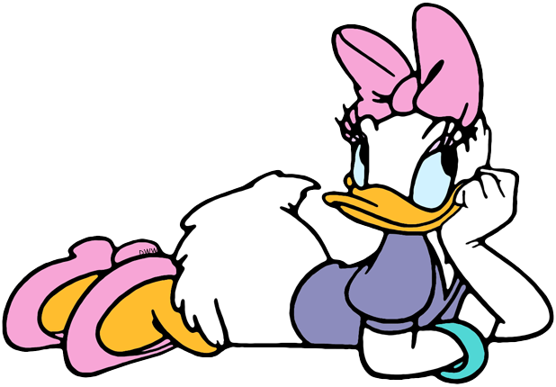 all-original. transparent images of Disney's Daisy Duck listening to m...