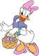 Daisy Duck holding an Easter basket