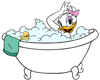 Taking a bath