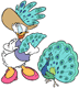 Daisy Duck, peacock