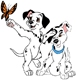 101 Dalmatian puppies Jewel, sibling, butterfly