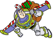 Buzz Lightyear carrying presents