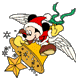 Mickey Mouse ringing Christmas bell