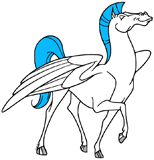 Pegasus standing proud