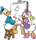 Donald drawing Daisy