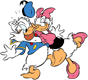 Daisy kissing Donald