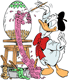 Donald Duck painting Easter egg