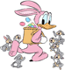 Donald Duck as the Easter Bunny