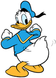 Donald Duck shaking his tail feathers