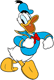 Donald Duck walking