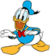 Donald Duck smiling