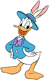 Donald wearing bunny ears