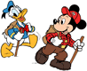 Donald Duck, Mickey Mouse hiking