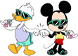 Donald Duck, Mickey Mouse fist bump