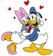 Donald, Daisy Duck in love
