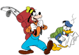 Goofy, Donald camping