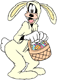 Goofy as the Easter bunny