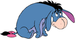 Eeyore smiling timidly