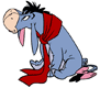 Eeyore wearing scarf