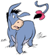 Eeyore losing his tail in a gust of wind