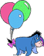 Eeyore, balloons