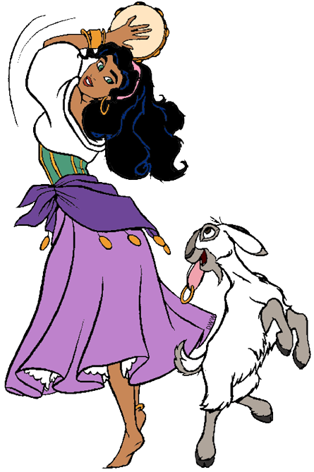 Esmeralda and Djali Clip Art | Disney Clip Art Galore