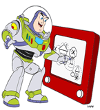 Buzz with Etch a Sketch