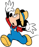 Farmer Mickey Mouse running