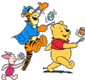 Winnie the Pooh, Tigger, Piglet