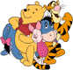 Pooh, Piglet, Tigger, Eeyore