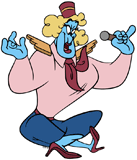 Genie as a flight attendant