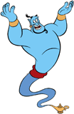 Genie coming out of his lamp