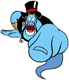 Genie dressed as a magician